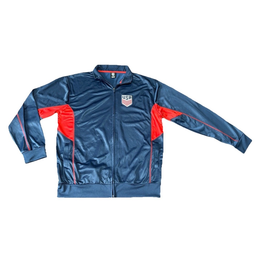 Team USA Icon Sports Full‎ Zip Warm-Up Mens XL Pockets Long Sleeve Jersey
